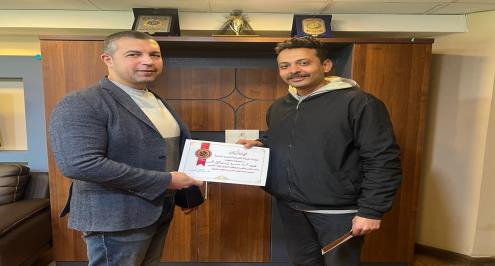 تكريم فرد أمن ستاد القاهرة بعد واقعة مجدي عبدالغني